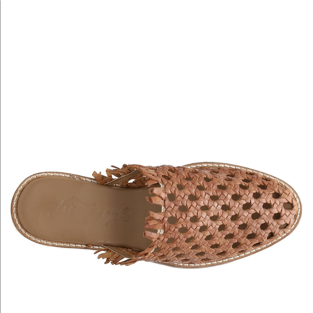 FREE PEOPLE Mirage Mule Cognac Woven Leather NWT - Picture 4 of 7